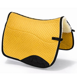 Kifra-pad Square Lamswol Yellow &amp; Black Velvet 