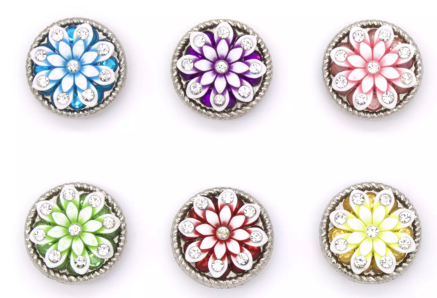 Concho &ndash; Bloemvorm met Strass Steentjes (Diverse Kleuren)