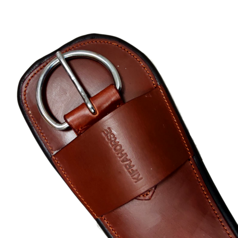 Westernsingel Kifra Curved Tan&ndash; Anatomisch Leder