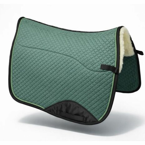 Kifra-pad Square Lamswol Forest Green Velvet