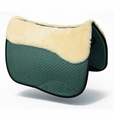 Kifra-pad Square Lamswol Forest Green Velvet